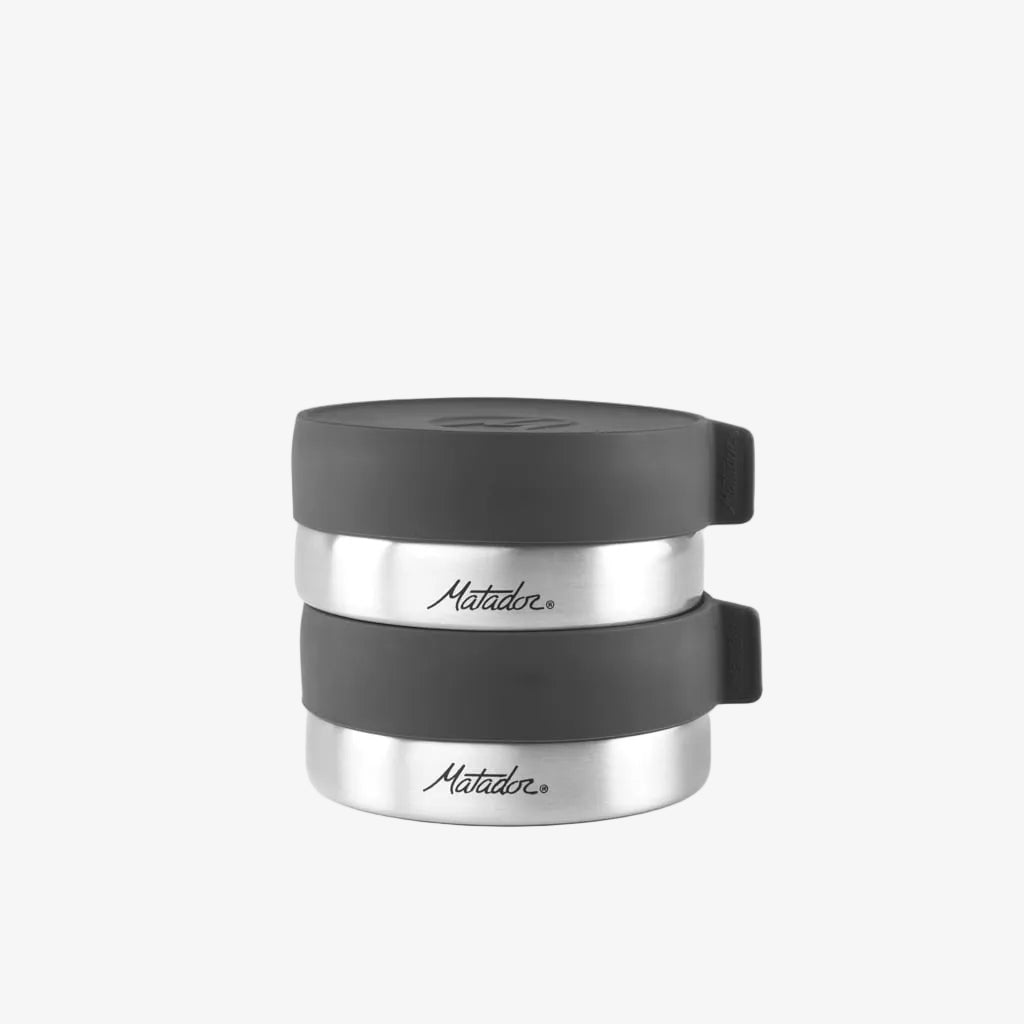 two stacked matador 100ml travel canister
