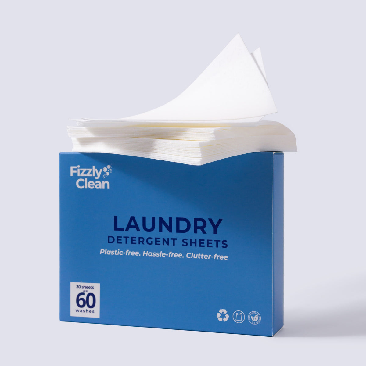 Fizzly Clean Laundry Detergent Sheets - Eco-Friendly Plastic-Free ...