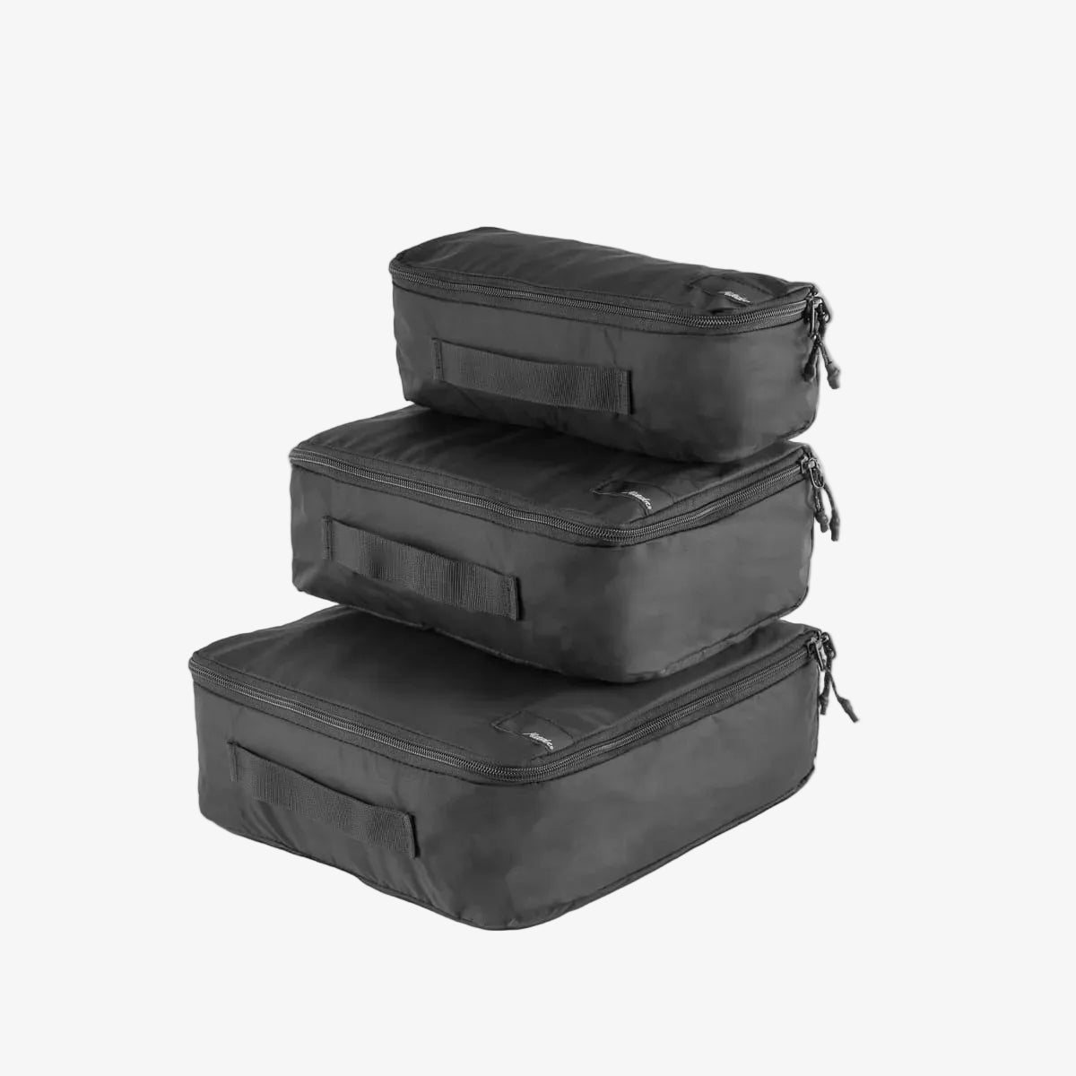 3 piece black matador packing cube set