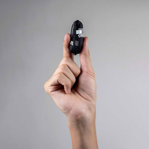 small black foldable travel tote