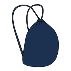 dark blue foldable drawstring travel backpack