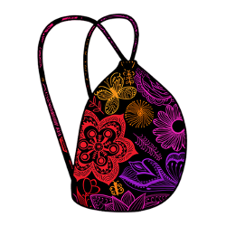 floral patterned foldable travel drawstring backpack