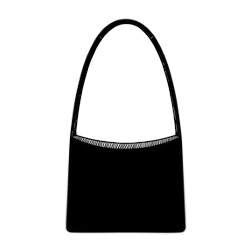 black foldable travel sling bag