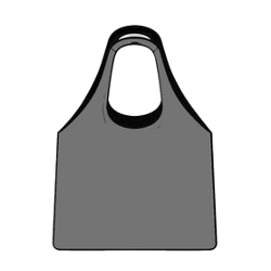 grey foldable travel tote bag