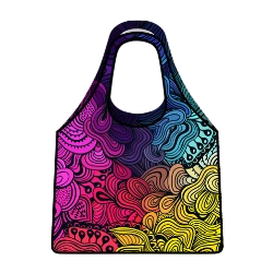 floral patterned foldable travel tote bag