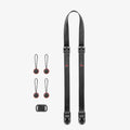 black peak design leash strap with four anchor links and anchor mount