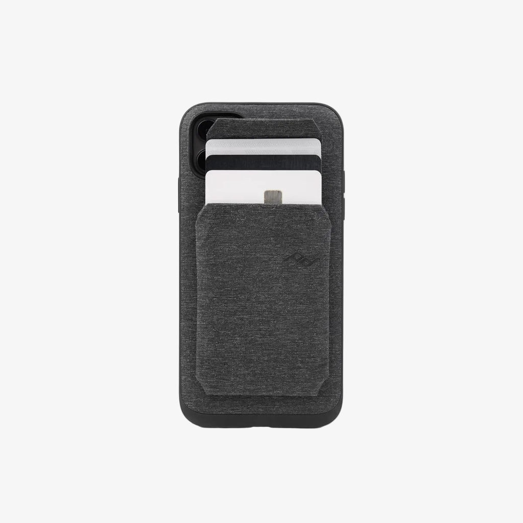 opened charcoal peak design mobile wallet slim on everyday case