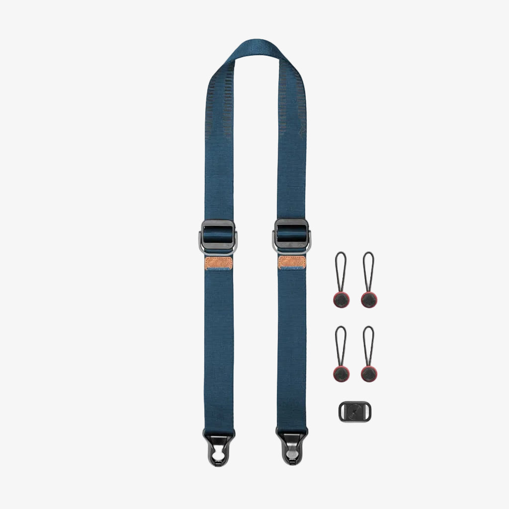 midnight peak design slide lite strap with four anchor links and an anchor mount
