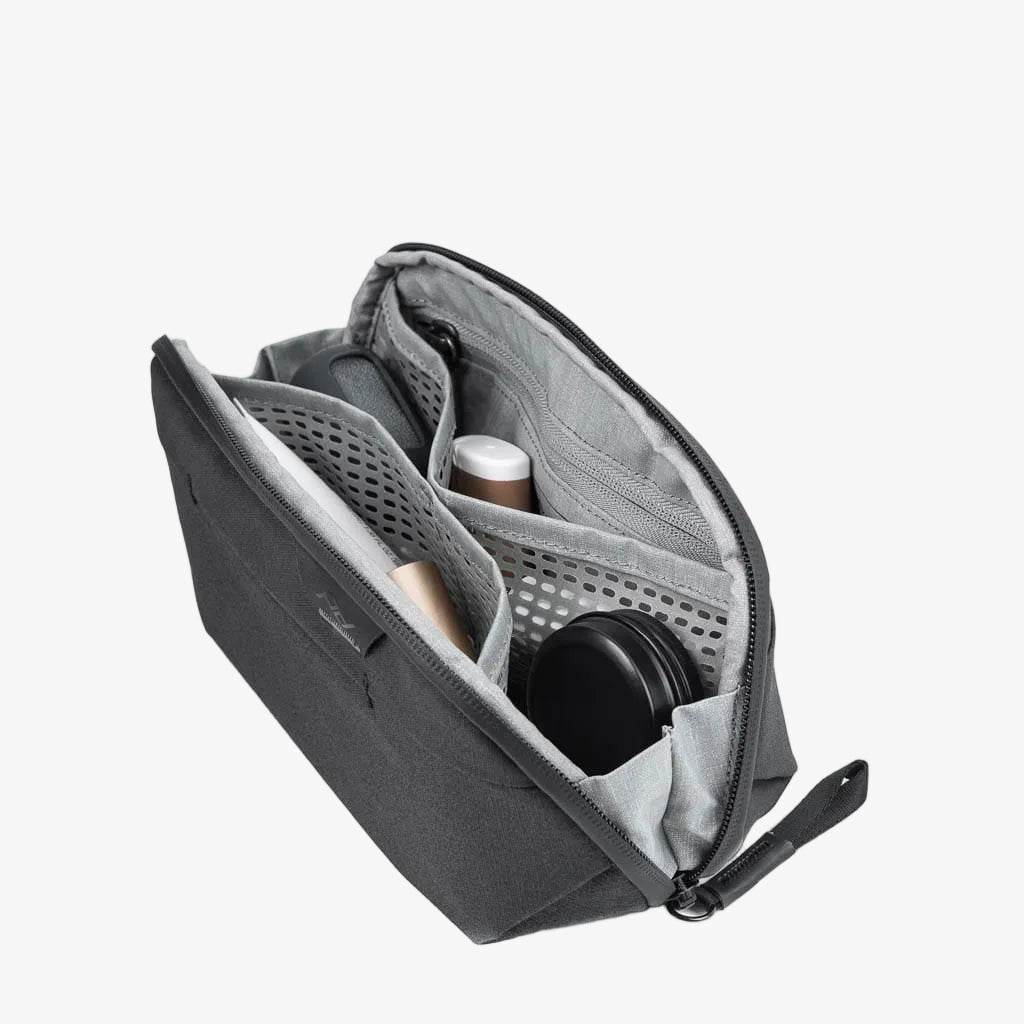 black peak design small wash pouch opened