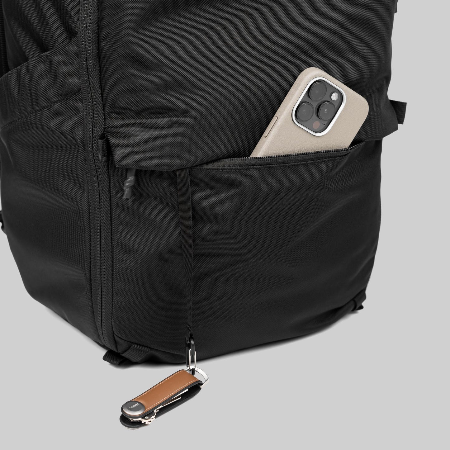 rework outbound travel pack 3l black front outer pocket