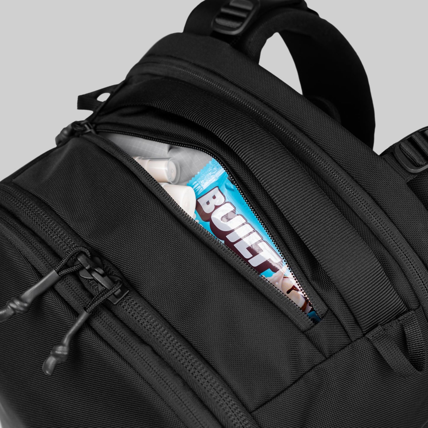 rework outbound travel pack 30l black top pocket
