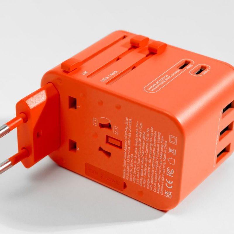 Global Adapter-Orange-36 Global Travel Adapter