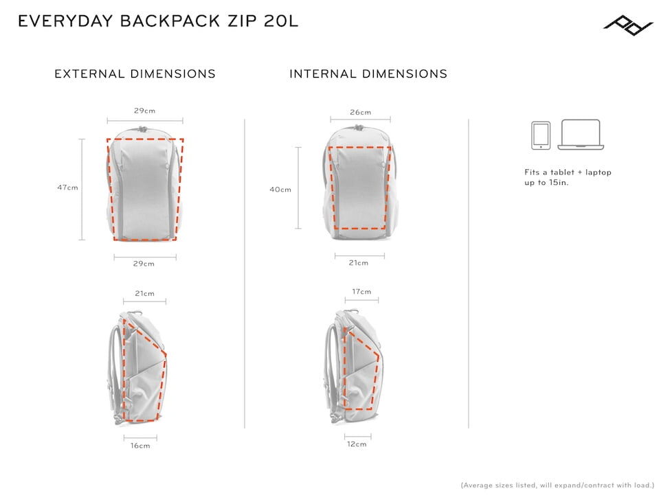 Dimensions EDBZ 20L 1 1